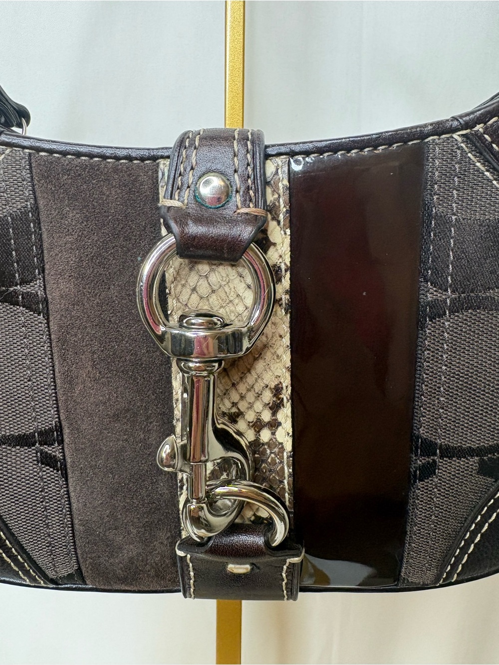 Y2K Coach Hampton Striped Python 🤍 - Picture 4 of 8